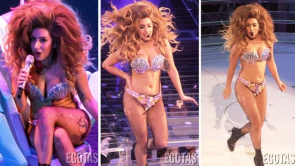 Lady Gaga se quedó en topless frente a sus fans