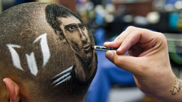 Increíble: fanático se cortó el pelo con la imagen de Lio Messi