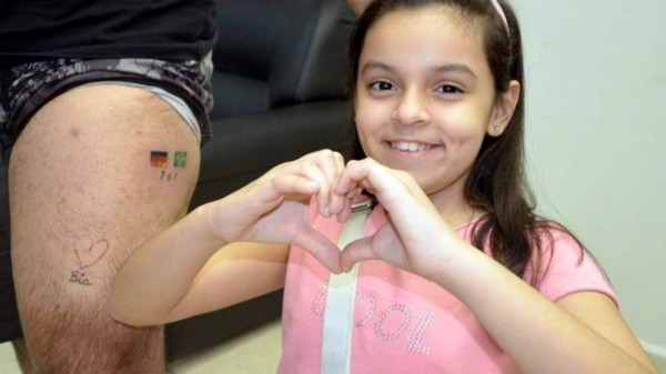 Brasileño se tatuó el 1-7 de semifinales ante Alemania