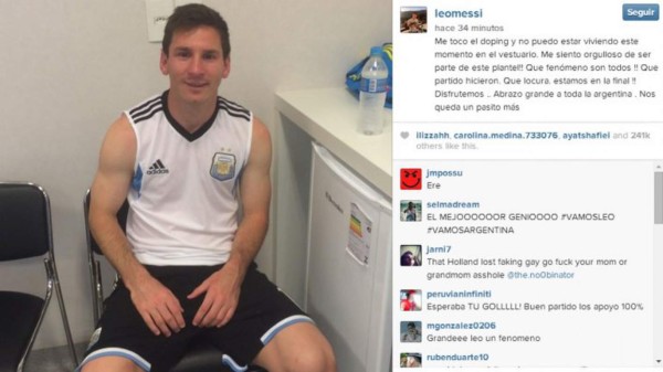 &nbsp;Messi fue sometido a un control antidoping tras vencer a Holanda