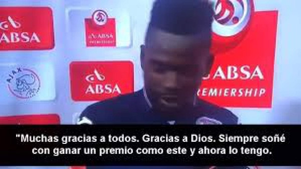 Mohammed Abas, el jugador ghanés que dedicó premio a su mujer... ¡y a su novia!