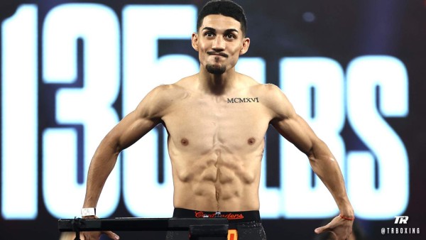 Choque de miradas: el tenso pesaje de Lomachenko y Teófimo