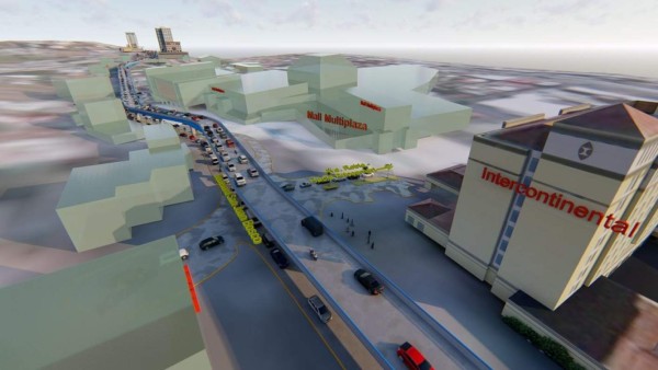 Restricción vehicular por construcción de dos obras en la capital de Honduras