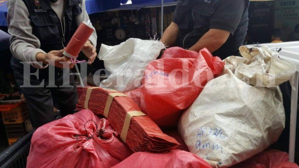 Comayagüela: Asestan primer golpe a la venta de pólvora con fuerte decomiso