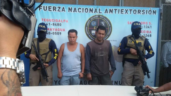 Capturan a dos presuntos extorsionadores en Comayagüela&nbsp;&nbsp;