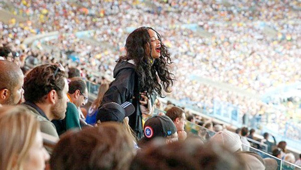 El alocado festejo de Rihanna en la final del Mundial