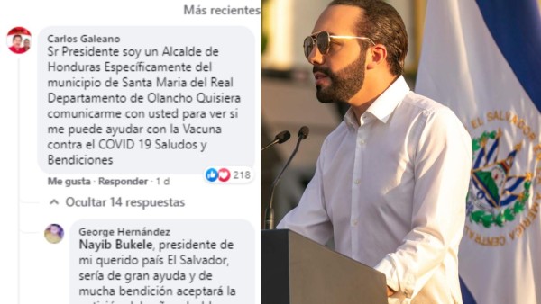 Alcaldes hondureños imploran a Bukele que les done vacunas anticovid