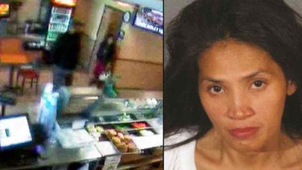 Mujer da luz en el baño de un restaurante y esto hizo con él