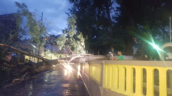 Los daños que causaron las lluvias y fuertes vientos en la capital de Honduras