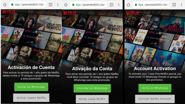 ¿Te ofrecen un año gratis de Netflix vía WhatsApp? ¡Es una estafa!