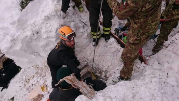Rescatan a tres cachorros en el hotel devastado por una avalancha en Italia &nbsp;&nbsp;