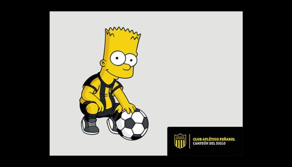 Homero y Bart Simpson se vuelven oficialmente hinchas del uruguayo Peñarol