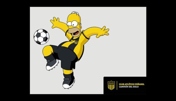Homero y Bart Simpson se vuelven oficialmente hinchas del uruguayo Peñarol