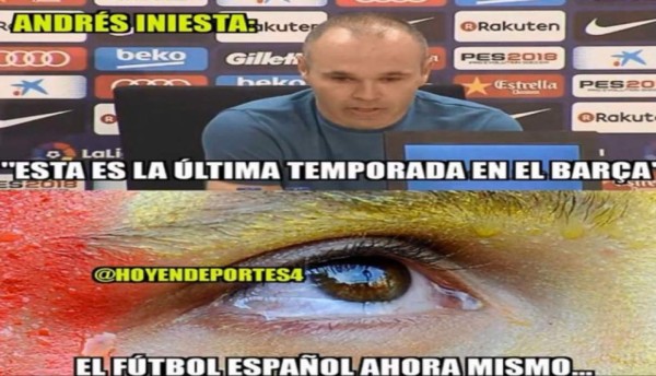 Memes: El capitán Andrés Iniesta anunció su salida del Barcelona y la red se rinde a su adiós