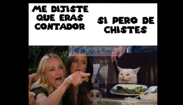 Los memes más graciosos del gato en la mesa y la mujer gritando