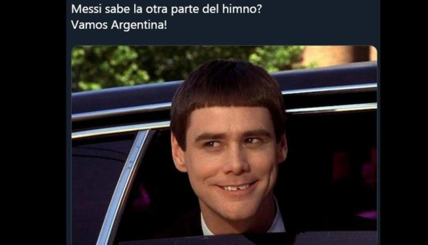 Con originales memes, usuarios se burlan de Leo Messi por cantar el himno de Argentina