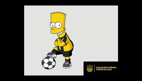 Homero y Bart Simpson se vuelven oficialmente hinchas del uruguayo Peñarol