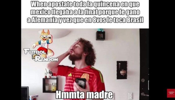 Los memes de la derrota de México ante Brasil en los octavos de Rusia 2018