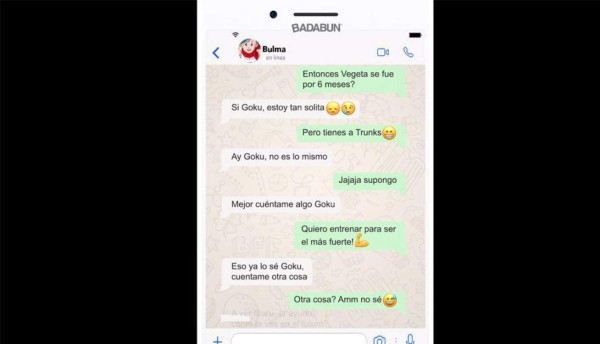 WhatsApp: Se vuelve viral conversación entre Gokú y Bulma