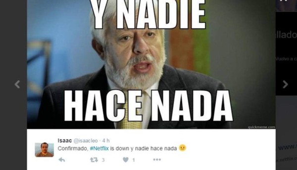 Caída mundial de Netflix: Usuarios se burlan con memes
