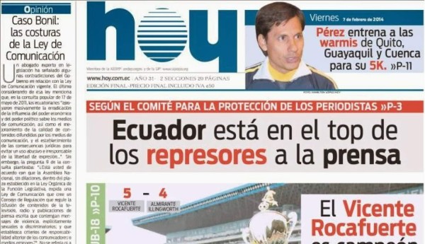 Gobierno liquida el diario 'Hoy'