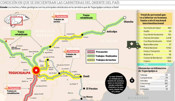 Los baches y las fallas geológicas, riesgos en carretera a oriente