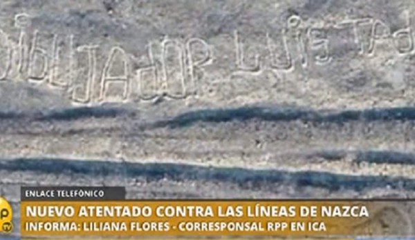 Sujeto daña milenarios geoglifos de Nazca en Perú&nbsp;