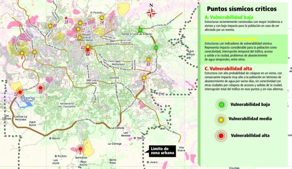 Identifican 23 puntos críticos ante terremotos en Tegucigalpa