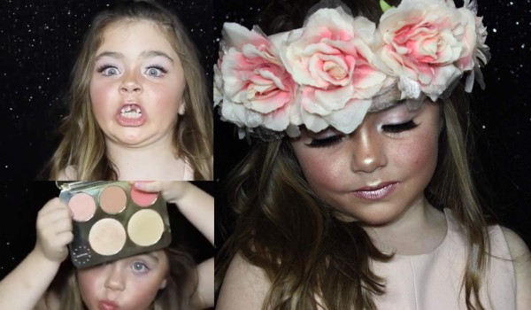 Niña de 6 años domina el arte del maquillaje como toda una experta