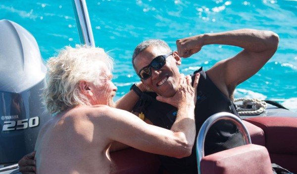 Barack Obama y sus vacaciones en la isla paradisíaca del multimillonario Richard Branson&nbsp;&nbsp;