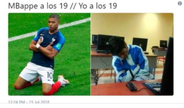 'Yo a los 19': Los mejores memes de Mbappé tras su gane en el Mundial de Rusia