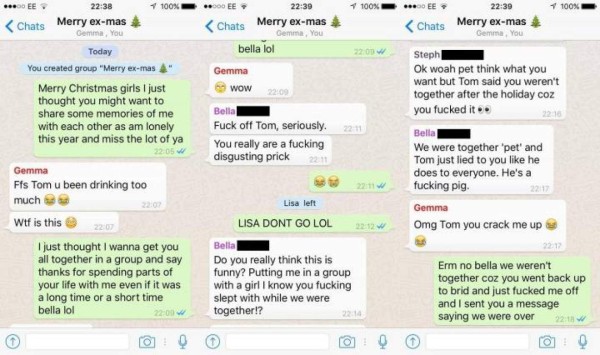 Joven crea grupo de Whatsapp para felicitar a sus ex novias en Navidad