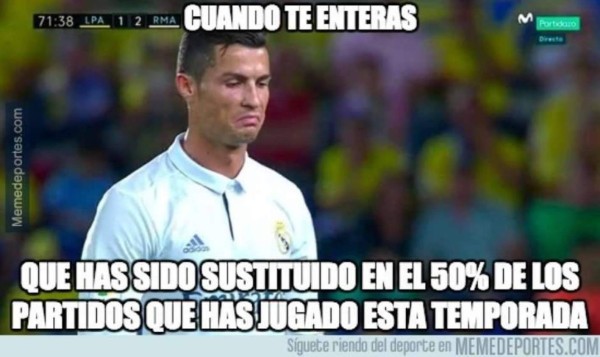 Los divertidos memes tras el enfado de Cristiano