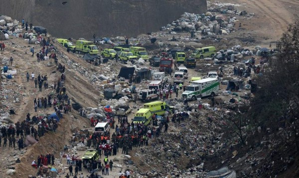 Aumenta a 24 cifra de desaparecidos por alud en basurero de Guatemala