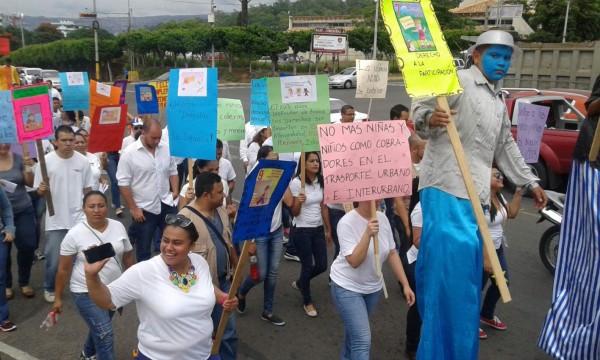 Marcha contra la mendicidad en Honduras