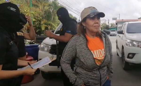 Imágenes de la captura de Reina Bonilla, suegra de Santos Orellana