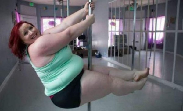 La bailarina de pole dance más pesada del mundo