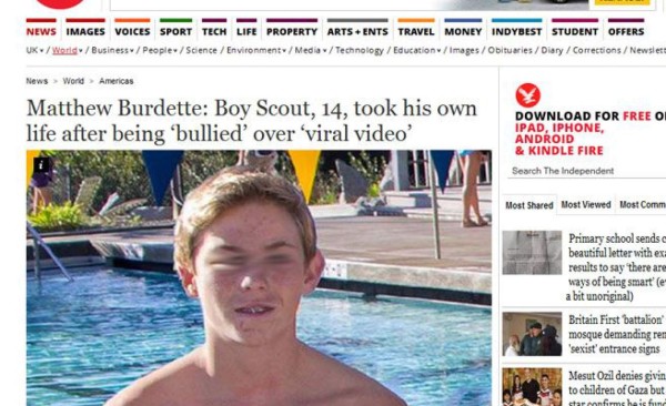 Se suicida por video