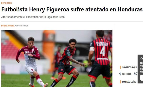 FOTOS: Así informó la prensa internacional sobre el atentado que sufrió Henry Figueroa