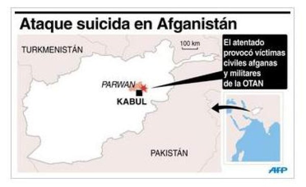 Ataque suicida deja 16 muertos en Afganistán