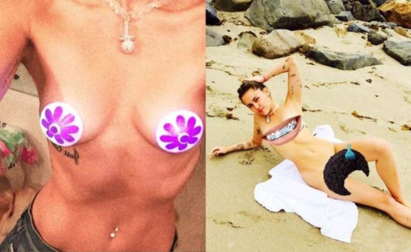 Miley Cyrus, una vez más se desnuda