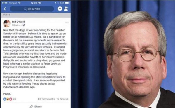 'Me acosté con 50 bellas mujeres', dice juez de EEUU