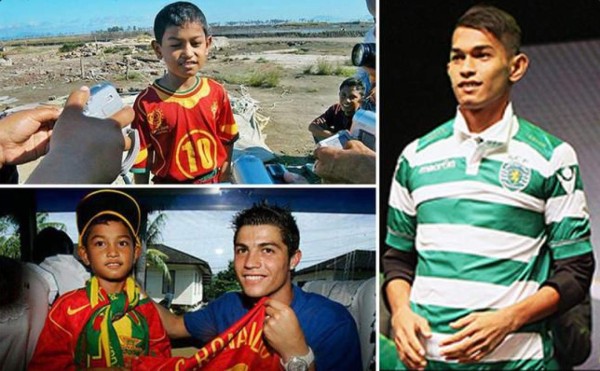 Gracias a Cristiano Ronaldo niño del tsunami se convirtió en futbolista