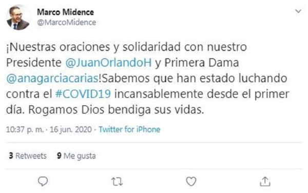 Funcionarios, correligionarios y amigos muestran su apoyo a JOH