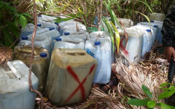 Encuentran narcoavioneta destruida e incinerada en Gracias a Dios