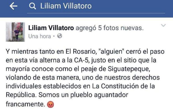 Diputada de Pac denuncia cierre de calle alternativa al pago de peaje