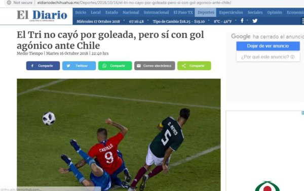 Portadas de medios mexicanos no perdonan al Tri tras la derrota ante Chile