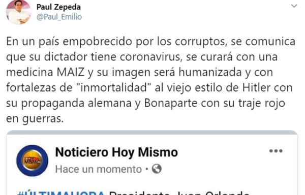 Así reacciona la oposición tras contagio de covid-19 de JOH
