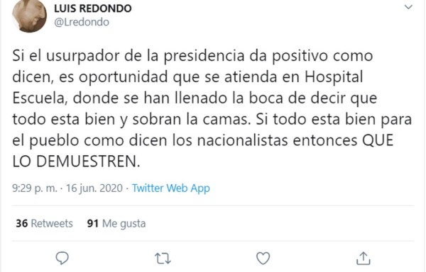 Así reacciona la oposición tras contagio de covid-19 de JOH