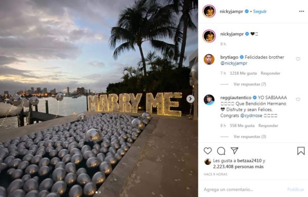 Nicky Jam le pidió matrimonio a su novia, la modelo Cydney Moreau&nbsp;&nbsp;